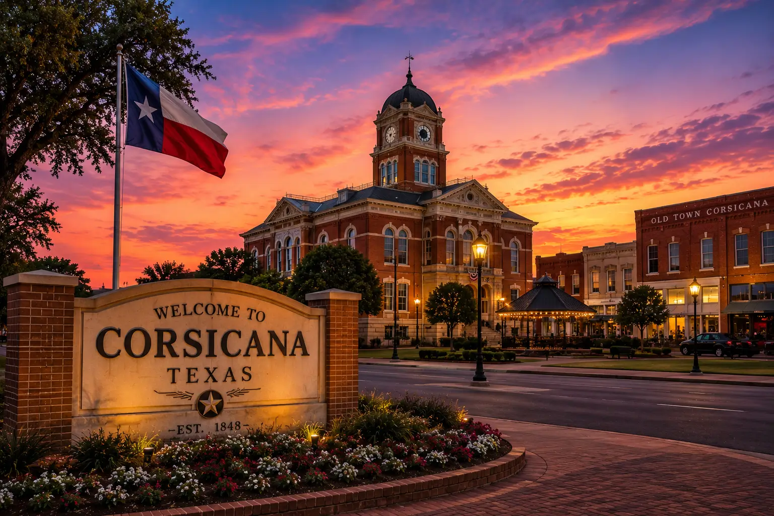 Dallas to Corsicana TX Black Car & Long Distance Car Service
